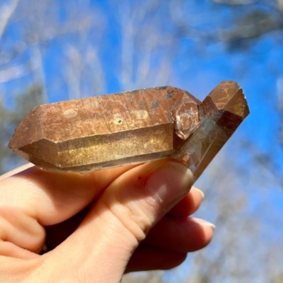 Iron Covered Double Terminated Quartz - Picture 2 of 7